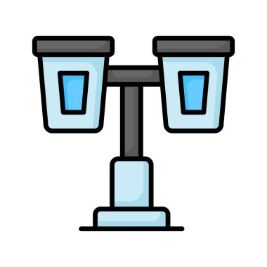 Bu dikkatlice tasarlanmış sokak lambaları ikonunu modern tarzda yakala.