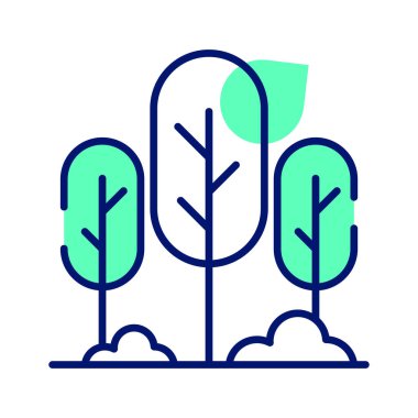 An icon of forest trees, modern vector of trees