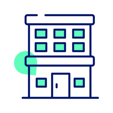 Güzel tasarlanmış otel ikonu, otel binasının modern stil vektörü kişiselleştirilebilir ve kullanımı kolay.