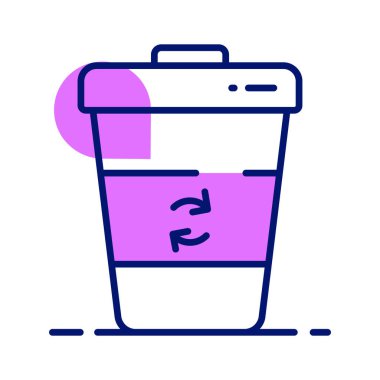 Çöp kutusunda geri dönüşüm kutusunun konsept simgesini belirten geri dönüşümsüz oklar