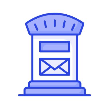 An icon of postal box, mail box vector design, postbox icon