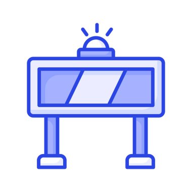 Yapı bariyerinin modern simgesi, özelleştirilebilir vektör