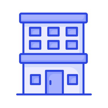 Güzel tasarlanmış otel ikonu, otel binasının modern stil vektörü kişiselleştirilebilir ve kullanımı kolay.