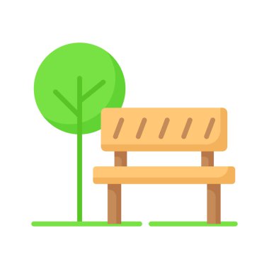 Dikkatlice hazırlanmış park bankı vektörü modern tarzda, kullanımı ve indirmesi kolay