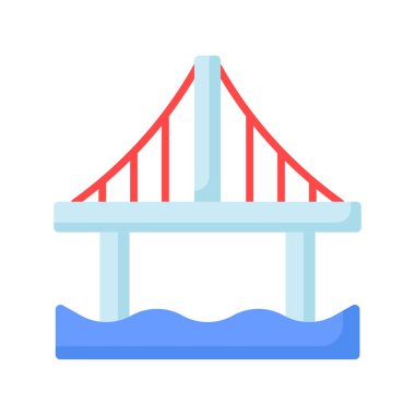 Bridge vector design, isolated on white background