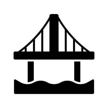 Bridge vector design, isolated on white background