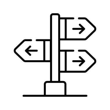 Bu inanılmaz işaret direğini modern biçim, yön tahtası veya bilgi panosu simgesinde tut