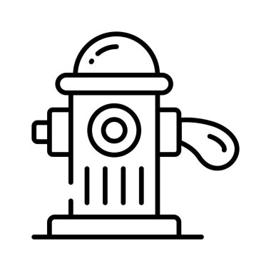 Bu itinayla tasarlanmış yangın musluğu simgesini modern tarzda kontrol et