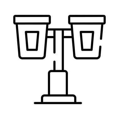 Bu dikkatlice tasarlanmış sokak lambaları ikonunu modern tarzda yakala.