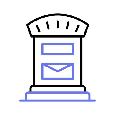 An icon of postal box, mail box vector design, postbox icon
