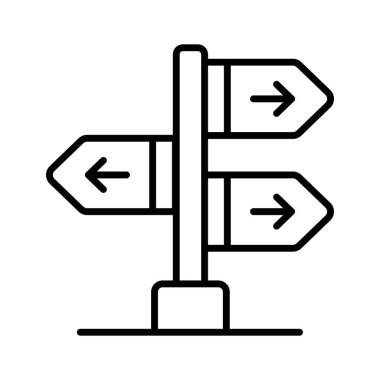 Bu inanılmaz işaret direğini modern biçim, yön tahtası veya bilgi panosu simgesinde tut