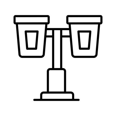 Bu dikkatlice tasarlanmış sokak lambaları ikonunu modern tarzda yakala.