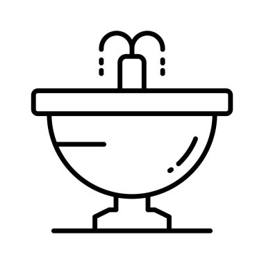 Get your hands on this amazing icon of fountain in modern style, garden water spring decoration