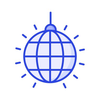 Amazing icon of disco ball, trendy vector of disco light