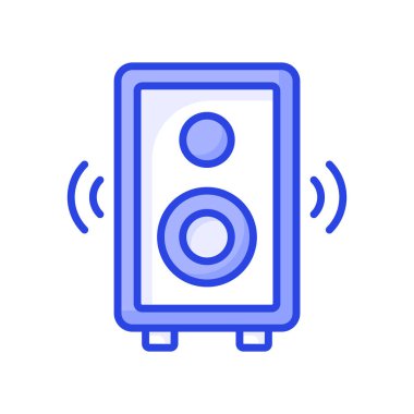 Audio speaker vector design in in trendy style, isolated on white background