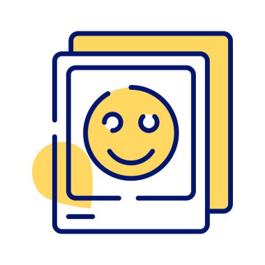 Üzerinde gülümseme olan resimler, parti fotoğrafları veya olay resimleri vektörleri tasarımı