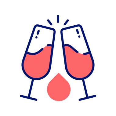 Beyaz arkaplanda izole edilmiş Cheers vektör simgesi, premium kullanıma hazır