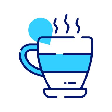 A hot tea cup vector icon design, hot beverage concept