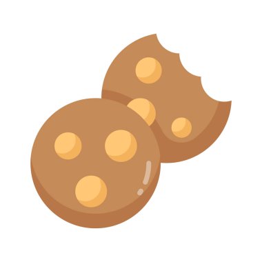 Modern tasarım tarzında lezzetli çikolatalı kurabiyeler, kullanımı ve indirmesi kolay.