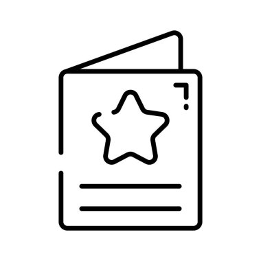 Tebrik kartı, davetiye kartı tasarımı kavramını gösteren yıldız