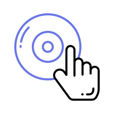 Küçük disk vektör tasarımı beyaz arkaplanda izole edildi