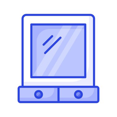 Gösteriş aynası, moda berber aksesuarları vektör tasarımı ikonu