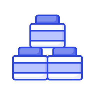 Modern tasarım tarzında yüz kremi kavanozları.