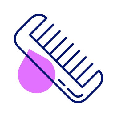 Saç tarağı vektör tasarımı, berber dükkanı aksesuar ikonu, kullanmaya hazır