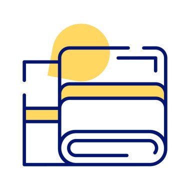 Berber havlusu ikonu, temizlik bezi, mendil taşıyıcısı.