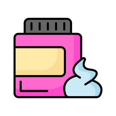 Güzellik kremi kavanozu, yüz kremi, nemlendirici losyon, kozmetik ikonu