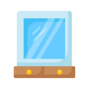 Gösteriş aynası, moda berber aksesuarları vektör tasarımı ikonu