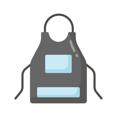 Berber önlüğü vektör tasarımı beyaz arkaplanda izole edildi