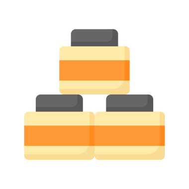 Modern tasarım tarzında yüz kremi kavanozları.