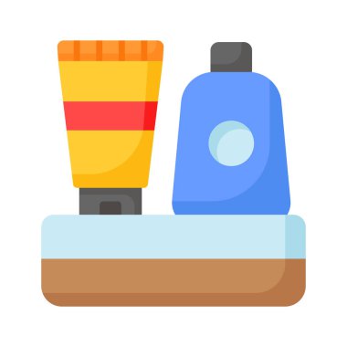 Beyaz arkaplanda izole edilmiş hijyen ürünleri vektör tasarımı