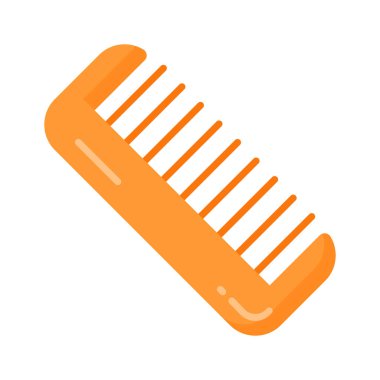 Saç tarağı vektör tasarımı, berber dükkanı aksesuar ikonu, kullanmaya hazır