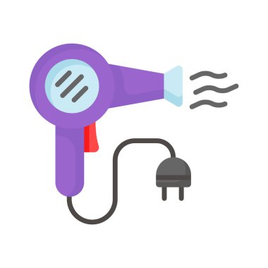 Moda tarzında ve elektronik cihazda birinci sınıf ve modern saç kurutma makinesi simgesi