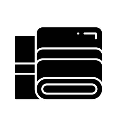 Berber havlusu ikonu, temizlik bezi, mendil taşıyıcısı.