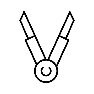 Beyaz arkaplanda saç düzleştirici vektör tasarımı izole edildi