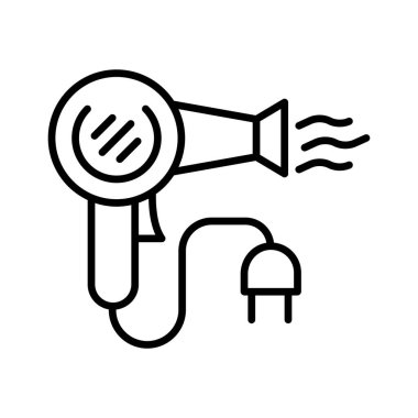 Moda tarzında ve elektronik cihazda birinci sınıf ve modern saç kurutma makinesi simgesi