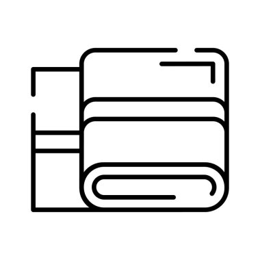 Berber havlusu ikonu, temizlik bezi, mendil taşıyıcısı.