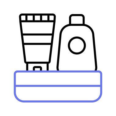 Beyaz arkaplanda izole edilmiş hijyen ürünleri vektör tasarımı