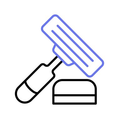 Güvenlik jileti vektör tasarımı, tıraş makinesinin iyi tasarlanmış vektörü.