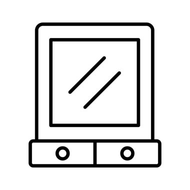 Gösteriş aynası, moda berber aksesuarları vektör tasarımı ikonu