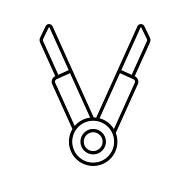 Beyaz arkaplanda saç düzleştirici vektör tasarımı izole edildi