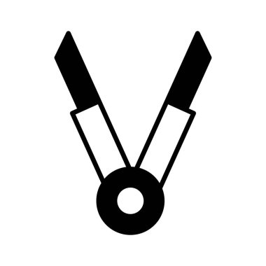 Beyaz arkaplanda saç düzleştirici vektör tasarımı izole edildi