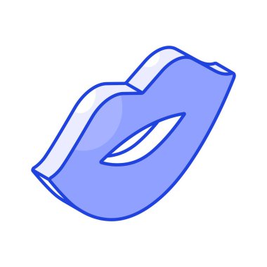 Beyaz arkaplanda izole edilmiş şu parlak dudak vektör tasarımına bir bakın.