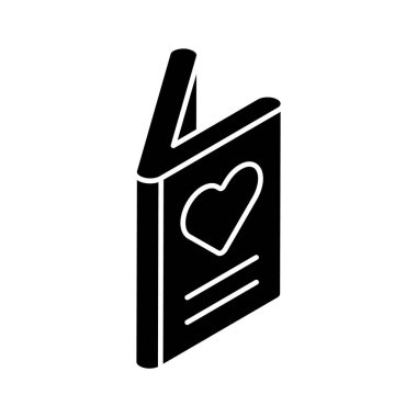 Sevgililer günü kartı, hediye kartı vektör tasarımının bu özenle hazırlanmış izometrik simgesini kontrol et