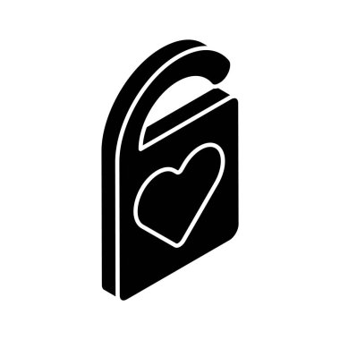 Düğün askısı simgesi, kapı askısında kalp sembolü, kapı aksesuarı.