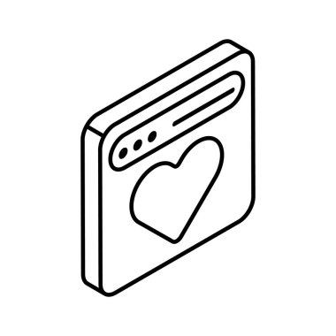 Web sitesinde arkadaşlık sitesinin konsept simgesini gösteren kalp