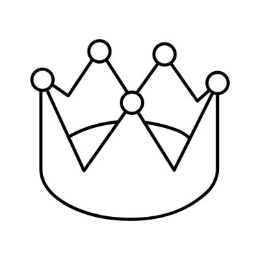 Düzenlenebilir stilde iyi tasarlanmış izometrik taç simgesi